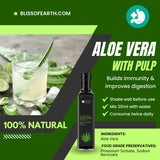 Bliss of Earth Aloe Vera Juice For Drinking With Pulp, Fresh Harvest Aloe Plants, Great For Hair & Skin, Improves Digestion, Zero Water, Zero Sugar, 500ml PET Bottle