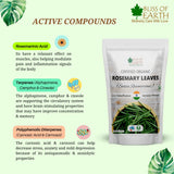 Bliss of Earth Dried Rosemary Leaves Organic & Dried Oregano Flakes for Seasoning On Pizza, Pasta & Tea Combo 100GM Each