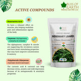 Dried Rosemary Leaves + Basil Leaves (Tulsi Leafs) (Pack of 2x100gm)