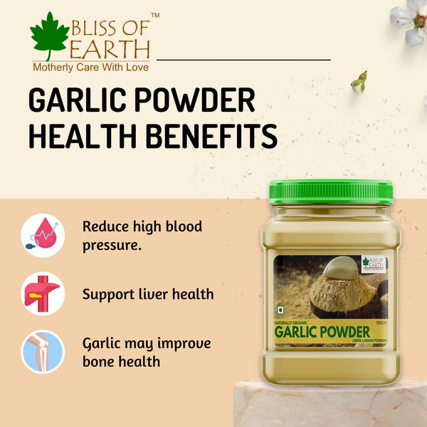 Bliss of Earth 250 gm Wheatgrass Powder+200gm Naturally Organic Garlic Powder Dried For Cooking (Pack of 2)