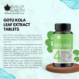 Bliss of Earth High Potency Brahmi Gotu Kola Extracts Tablets 500mg With Quick Release & Enhanced Bioavailability, Brain & Nervous System Support, 120 Tablets