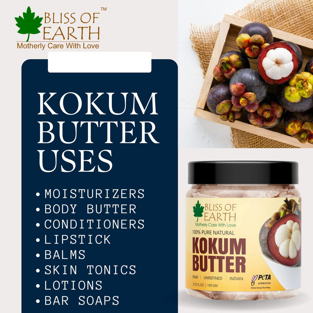 Better Shea Butter Raw Kokum Butter Unrefined - Body Butter Bar for So