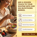 Bliss of Earth Himalayan Sea Buckthorn Berries (100g) Naturally Sun-Dried Wild Berries Packed with Omega 3, 6, 7 & 9 + Vitamins C & E Supports Immunity, Digestion & Metabolism Enhances Skin Glow & Hair Health Zero Added Sugar