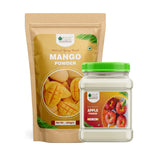 Bliss of Earth 500gm Mango Powder + 400gm Apple Powder Natural Spray Dried Taste and Healthy Combo