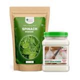 Bliss of Earth 500gm Spinach Powder + 500Gm White Onion Powder Natural Spray Dried
