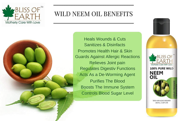 Certified Organic Castor Oil & Wildcrafted Neem Oil 100 ml