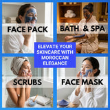 Bliss of Earth Moroccan Blue Nila Powder 50gm for Face Skin Whitening, Anti-Tan & Pore Refining Deep Cleansing, Pore Tightening & Radiant Skin Glow