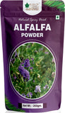 Combo of 200GM Alfalfa Grass Powder+99.8% REB-A Purity Stevia Powder Natural & Sugarfree 200GM Pack of 2