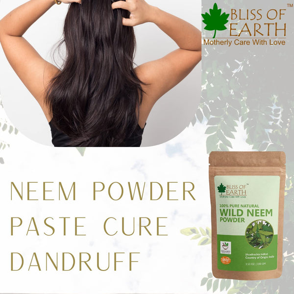 Bliss of Earth® 100% Pure & Natural Jatamansi Powder + Neem Leaves Powder | 100GM | Great For Face, Hair, Skin & Body (Pack of 2)