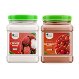 LYCHEE litchi Powder + Red Tomato Powder 500gm (Combo Pack of 2)