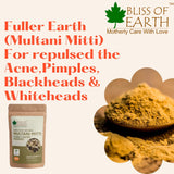 Bliss of Earth® 100% Pure & Natural Jatamansi Powder 100GM+100% Pure Multani Mitti Powder | Fuller's Earth Powder | 100GM | Great For Hair, Face, Skin (pack of 2)
