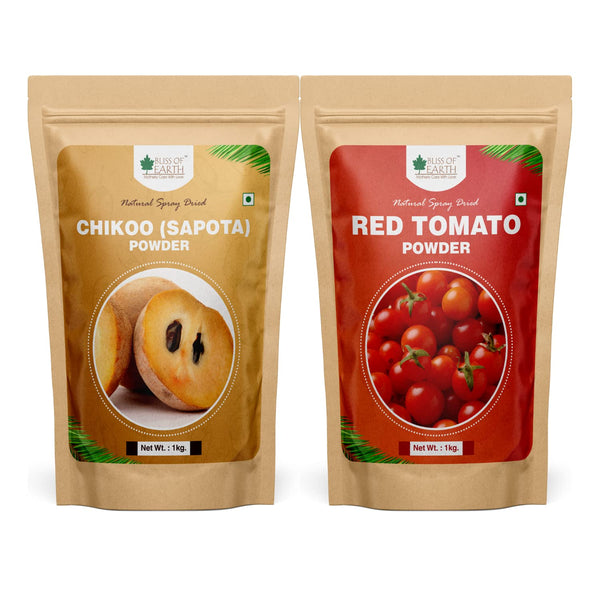 Chikoo (Sapota) Powder+ Red Tomato Powder Natural Spray Dried 1kg
