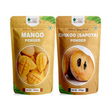 Mango Powder + Chikoo (Sapota) Powder Natural Spray Dried 200gm (Pack of 2)