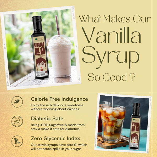 Stevia Sweetened Sugar Free Vanilla Syrup 500ml