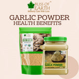 Bliss of Earth 250 gm Wheatgrass Powder+200gm Naturally Organic Garlic Powder Dried For Cooking (Pack of 2)