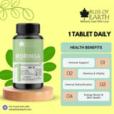 Purity Moringa Oleifera Leaf Powder Tablets 500gm With Quick Release & Enhanced Bioavailability, Green Superfood Supplement, 60 Tablets