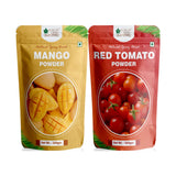 Bliss of Earth 200gm Mango Powder + 200gm Red Tomato Powder Natural Spray Dried Fruit & Veg Combo