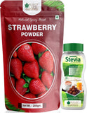Strawberry Powder + 99.8% REB-A Purity Stevia Powder 200gm (Combo Pack of 2)