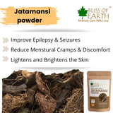 Bliss of Earth® Natural Jatamansi Powder + Orange Peel Powder | 100GM | Best For Naturally Glowing Skin |Hair Conditioning & Skin Care (Pack Of 2)