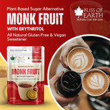 Bliss of Earth Monk Fruit Sweetener with Erythritol 100gm (Golden), 1:1 Zero Calorie Sugar Alternative, Keto Friendly, No Aftertaste, Zero Glycaemic Natural Sweetener,