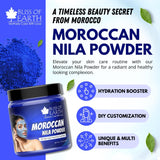 Bliss of Earth Moroccan Blue Nila Powder 50gm for Face Skin Whitening, Anti-Tan & Pore Refining Deep Cleansing, Pore Tightening & Radiant Skin Glow