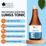 Bliss of Earth Lungs Detox For Smokers, Natural Sugar Free Lungs Supplement For Tar & Pollution Detox, Healthy Lungs Cleanse & Detox Syrup, 200ml