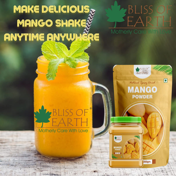 Bliss of Earth 1kg Mango Powder + 1kg Coconut Milk Powder Natural Spray Dried Taste and Healthy Combo