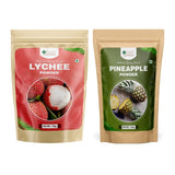 LYCHEE litchi Powder + Pineapple Powder Natural Spray Dried 1kg (Combo Pack of 2)