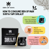 Den of Man Sun Dried Himalayan Shilajit Resin For Stamina & Energy, Rich in Fulvic Acid, 20gm