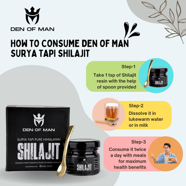 Den of Man Sun Dried Himalayan Shilajit Resin For Stamina & Energy, Rich in Fulvic Acid, 20gm