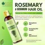 Bliss of Earth Rosemary Oil For Hair Growth With Biotin, Lavender & Geranium Essential Oils, Blend of 20 Herbs To Promotes Healthy Scalps & Hair, No Mineral Oil, 200ml