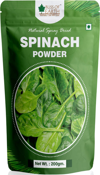 Bliss of Earth 200gm Spinach Powder + Pudina Powder (Mint Powder) | 100GM | Excellent Flavor | Great for Use in Beverages, South Indian & Chinese Dishes, Mexican Salsa, Chutney & Much More |