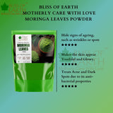 BLISS OF EARTH 250GM Organic Moringa Leaves Powder+250GM Organic Ginger Powder Dry for Tea & Juice Pure Antioxidant Super Food Pack of 2