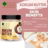 Bliss of earth Pure Natural Kokum Butter Raw & Organic Ivory Shea Butter Great For use Face, Skin, Body, Lips, DIY products, Now in Refill Pack 2X100gm