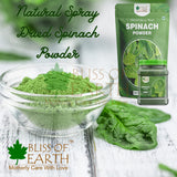 Bliss of Earth 500gm Spinach Powder + 500Gm White Onion Powder Natural Spray Dried