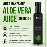 Bliss of Earth Aloe Vera Juice For Drinking With Pulp, Fresh Harvest Aloe Plants, Great For Hair & Skin, Improves Digestion, Zero Water, Zero Sugar, 500ml PET Bottle