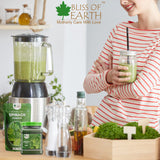 Bliss of Earth 200gm Spinach Powder + 250Gm Certified Organic Dried Ginger Powder for Tea, Pure Antioxidant Super Food