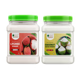 LYCHEE (litchi) Powder 500gm + Coconut Water Powder Natural Spray Dried 1kg (Combo Pack of 2)