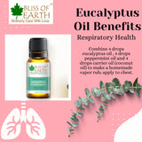 Eucalyptus & Peppermint Essential Oils Combo 10ml Each  & Bug Repelling (Pack of 2)