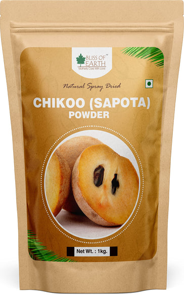 Bliss of Earth 1kg LYCHEE (litchi) Powder + 1kg Chikoo Powder Natural Spray Dried Vitamin A & C Rich Boost your Immunity(Pack of 2)