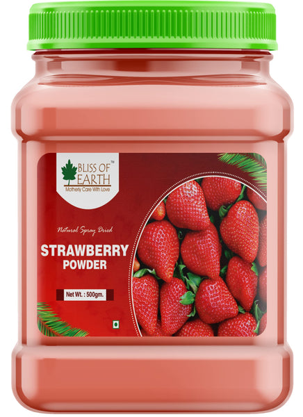 Bliss of Earth 500gm LYCHEE (litchi) Powder + 500gm Strawberry Powder Natural Spray Dried Vitamin A & C Rich Boost your Immunity Combo