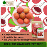 Bliss of Earth 500gm LYCHEE (litchi) Powder+500gm Custard Apple Powder Natural Spray Dried Vitamin A & C Rich Boost your Immunity