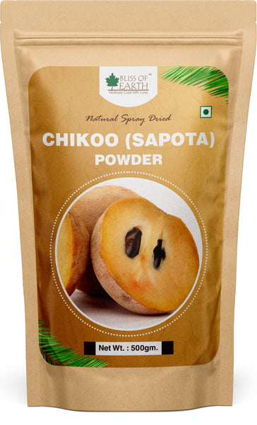 Bliss of Earth 500gm Chikoo (Sapota) Powder + 500gm Naturally Organic Dark Cocoa Powder for Chocolate Cake Making & Chocolate Shake, Unsweetened