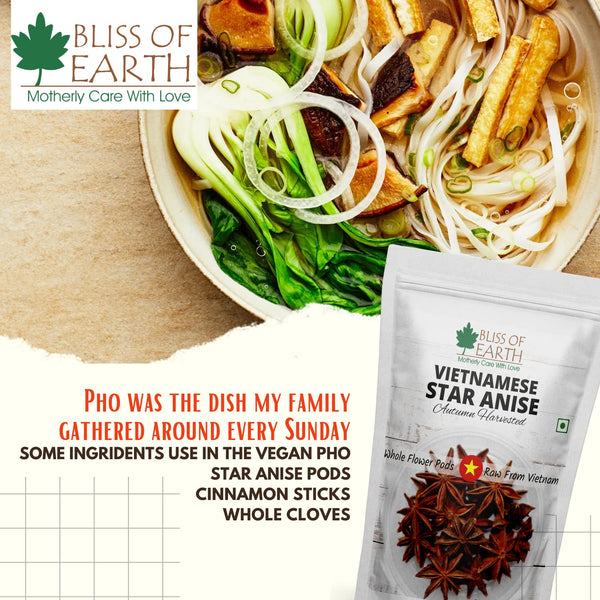 Bliss of Earth Vietnamese 200gm star anise + 250m Ginger powder great for cooking, cold & cough(Pack of 2)