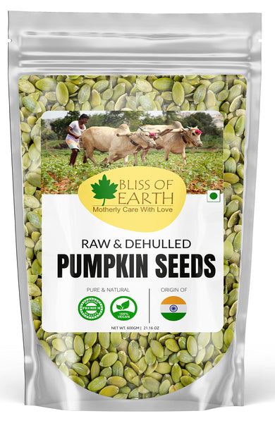 Bliss of Earth Organic Raw Chia Seeds & Pumpkin Seed For Weight Loss 600kg Each, Raw Super Food pack of 2