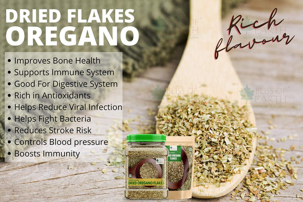 Dried Rosemary Leaves + Dried Oregano Flakes for Seasoning On Pizza, Pasta & Tea Combo 100GM Each