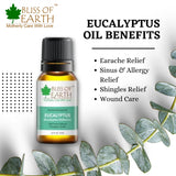 Bliss of Earth Eucalyptus & Peppermint Essential Oils Combo 10ml Each for Mosquito & Bug Repelling (Pack of 2)