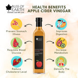 Bliss of Earth Organic Himalayan Apple Cider Vinegar With Mother of Vinegar, Raw, Unfiltered & Unpasteurized, 500ml
