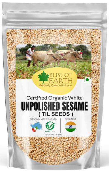 USDA Organic Sesame Seeds Raw Unpolished 1kg