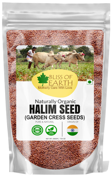 Bliss Of Earth 200gm Halim Seeds Organic for Eating, Aliv Seeds for Hair & Immunity Booster Foods